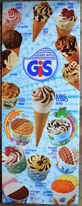 TABELLA TARGA INGEGNA PROMO GELATI GIS ANNI 80 CONDIZIONI PERFETTE - Foto 1 di 2