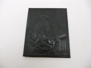 Copper Repousse Plaque Philosopher Historical Figure - Picture 1 of 12