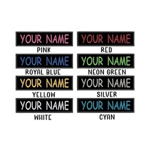 Custom Embroidered Name Tag Sew on Patch Motorcycle Biker Patches 3" x 1" - Picture 1 of 11