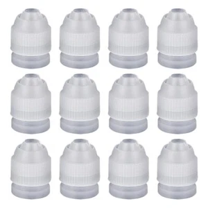 12 Pcs Plastic Piping Bag Couplers Large Piping Tip Couplers Cake Decorating ... - Picture 1 of 5