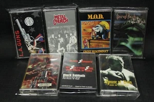 7 Metal Cassette Tapes Beck, Reich, House pain, Metal church, Sabbath, LA, MOD - Picture 1 of 14