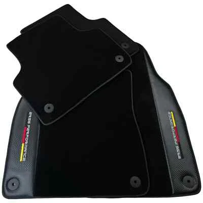 Alfombrillas negras para Audi A4 - B9 Avant (2015-2018) con carbono | ER56 Foto 1 de 4
