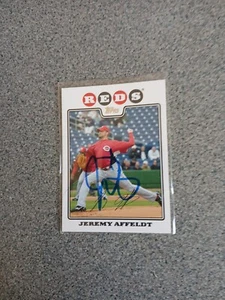 Jeremy Affeldt Signed In Person 2008 Topps Reds Card A I - Picture 1 of 1