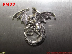 steampunk silver fridge magnet dragon Game of Thrones #FM27 - Picture 1 of 4