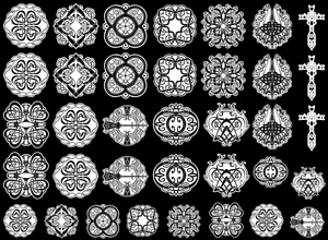 Calcomanías de vidrio fundido blanco de 3/4 a 1 pulgada Celtic Knots 36 piezas - Imagen 1 de 2