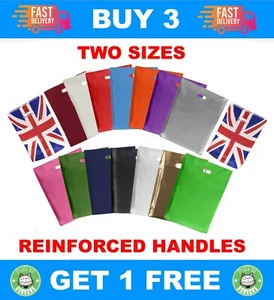 PLASTIC BAGS / GIFT SHOP CARRIER BAG / BOUTIQUE RETAIL - SMALL/LARGE SELECT SIZE - Picture 1 of 15