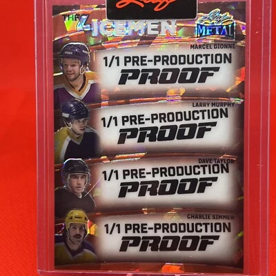 Dionne-Murphy-Taylor-Simmer 2024 Leaf Metal Legends black shimmer 1/1 Proof - Image 1 of 4