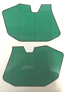 KTM 125/250/350/500 1985-1986 Number Plate Side Panel Background Decals Green  - Picture 1 of 3