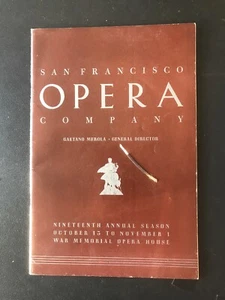 Saisonprogramm 1941 für die SAN FRANCISCO Opera Company - War Memorial Opera Hse - Bild 1 von 12