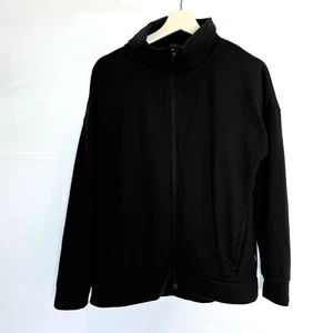 Mondetta Full Zip Black Active Jacket Black Womens Size M Pockets Soft Workout - Picture 1 of 7