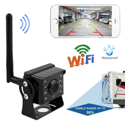 WiFi Wireless Car Truck RV Trailer Rear View Backup Camera CCTV For iOS Android - Image 1 of 4