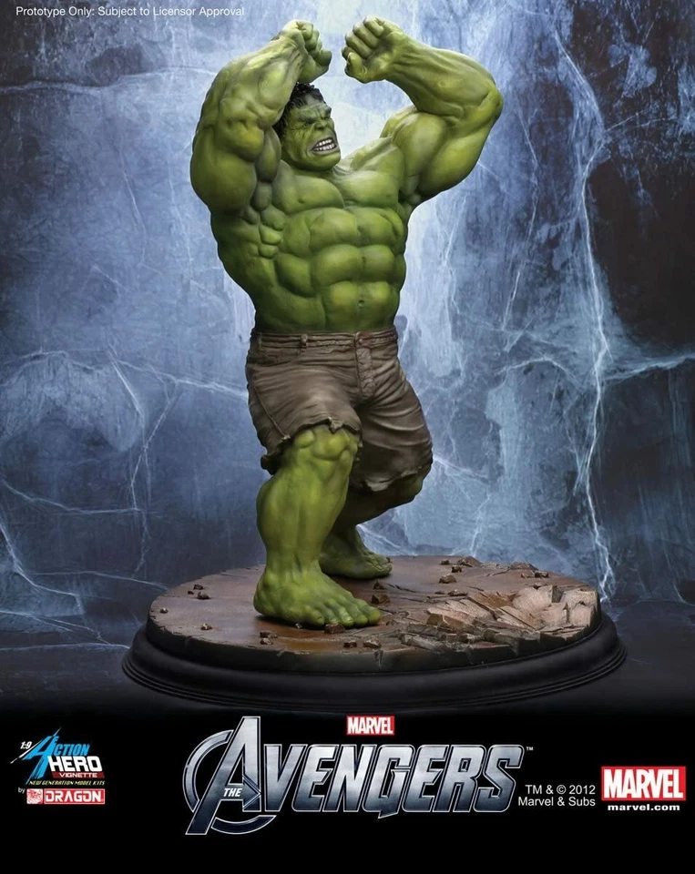Dragon Models Hulk 1/9 Scale Marvel Avengers Action Hero Vignette Model Kit New - Image 1 of 1