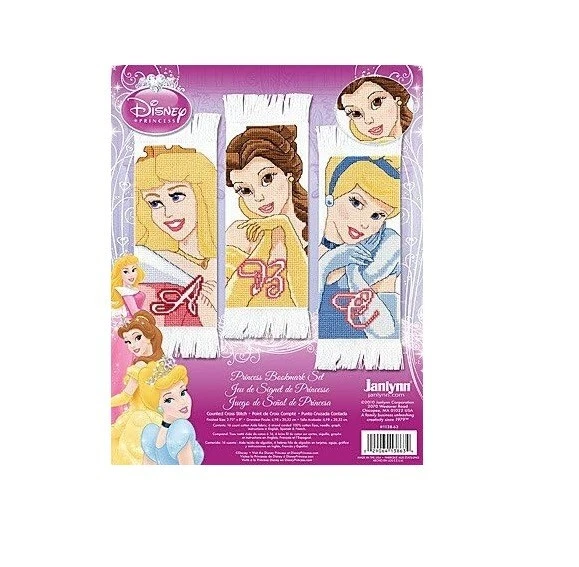 Janlynn Counted Cross Stitch Kit- Princess Bookmark Set - Image 1 of 1