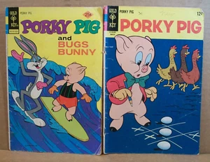 Juego de 2 ~ Porky Pig #17 y #62 (llave de oro, 1968/1975) en muy buen estado - Imagen 1 de 11