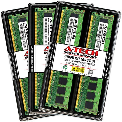 48GB 6x 8GB PC3-14900R RDIMM ASUS RS700-E7/RS8 Memory RAM - Image 1 of 3