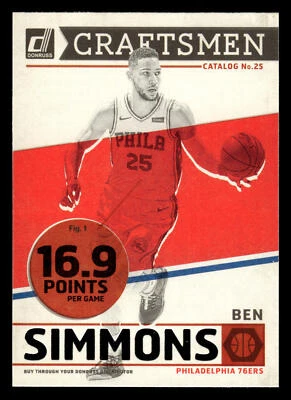 2019-20 Panini Donruss Ben Simmons Craftsmen #14 - Image 1 of 2
