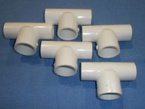 (5er-Pack) 401-074 1/2x1/2x3/4 Zoll weiß PVC SCH 40 Steckschlüssel Bullhead Reduzierstück T-Shirts Dura - Bild 1 von 3