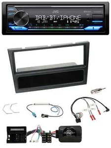 JVC Bluetooth DAB USB Lenkrad Autoradio für Opel Corsa C 2004-2006 schwarz - Bild 1 von 12