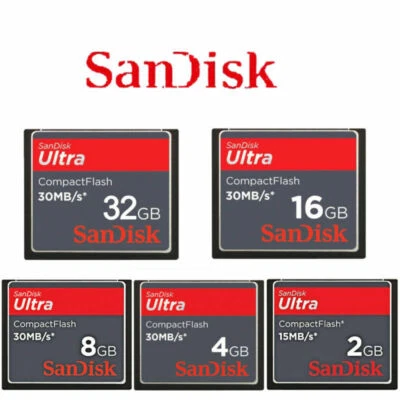 2GB/4GB/8GB/16GB/32GB SanDisk Ultradünn Speicher CF 30MB/S  CompactFlash karte - Image 1 of 4