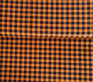 BTY X 45"W Orange Black Buffalo Check 1/2" By Wilmington Fabric Quilting Sewing - Picture 1 of 5