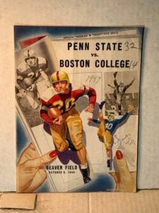 Vintage Penn State vs Boston College College Football Programm 10.08.1949 - Bild 1 von 1