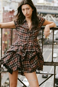 Urban Outfitters $79 Max Plaid BDG mini dress XS - Picture 1 of 13
