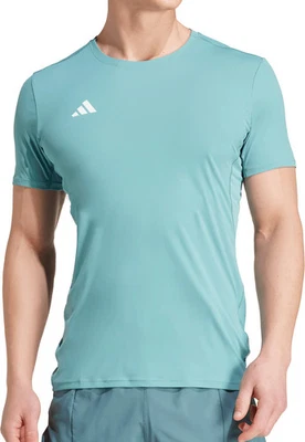 adidas Adizero Essentials Mens Running Top Green Short Sleeve Run T-Shirt - Image 1 of 4
