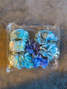 Blaue Kunstblumen 8er Set - Bild 1 von 2