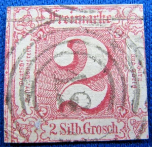 GERMAN STATES - THURN & TAXIS   1860  -  SCOTT # 11  -     USED       (eh126) - Picture 1 of 3