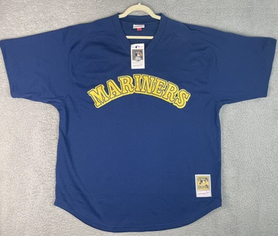Mitchell & Ness 1991 Jersey Ken Griffey Jr #24 Mariners Mens 52 2XLT Blue NWT - Image 1 of 4