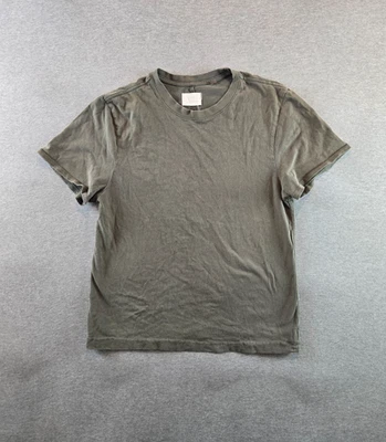 Camiseta masculina Fear Of God Essentials M Olive Collection One 2015-16 bainha de socorro - Imagem 1 de 4