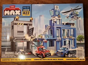 ZURU MAX Adventure Police Headquarters Playset (822 Pieces) Building Bricks NEW - Picture 1 of 7