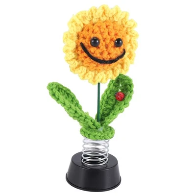 2X(Sonnenblumen Auto Armaturenbrett Dekorationen, Armaturenbrett Bobblehead8575 - Bild 1 von 4