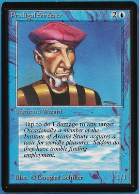 Prodigal Sorcerer Beta NM Blue Common MAGIC GATHERING CARD (ID# 507472) ABUGames - Image 1 of 2