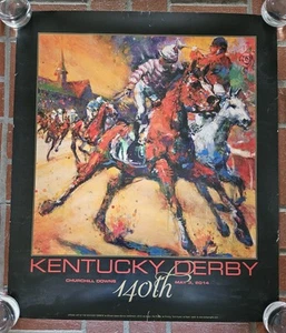Genuine 2014 Kentucky Derby 140th Poster Churchill Down Susan Easton Burns 26X30 - Picture 1 of 8