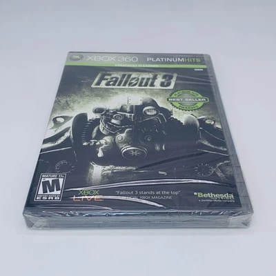 Fallout 3  Platinum Hits Microsoft Xbox 360, 2008 Bethesda - Brand New Sealed - Image 1 of 4
