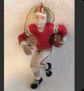 Kurt Adler Vintage Style Football Player Christmas Ornament Red Jersey Caucasian - Picture 1 of 1