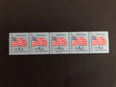 U.S. Stamps, Scott # 2888, PNC5 # S111111, (25c) "G" Blue Contingency, MNH - Image 1 of 2