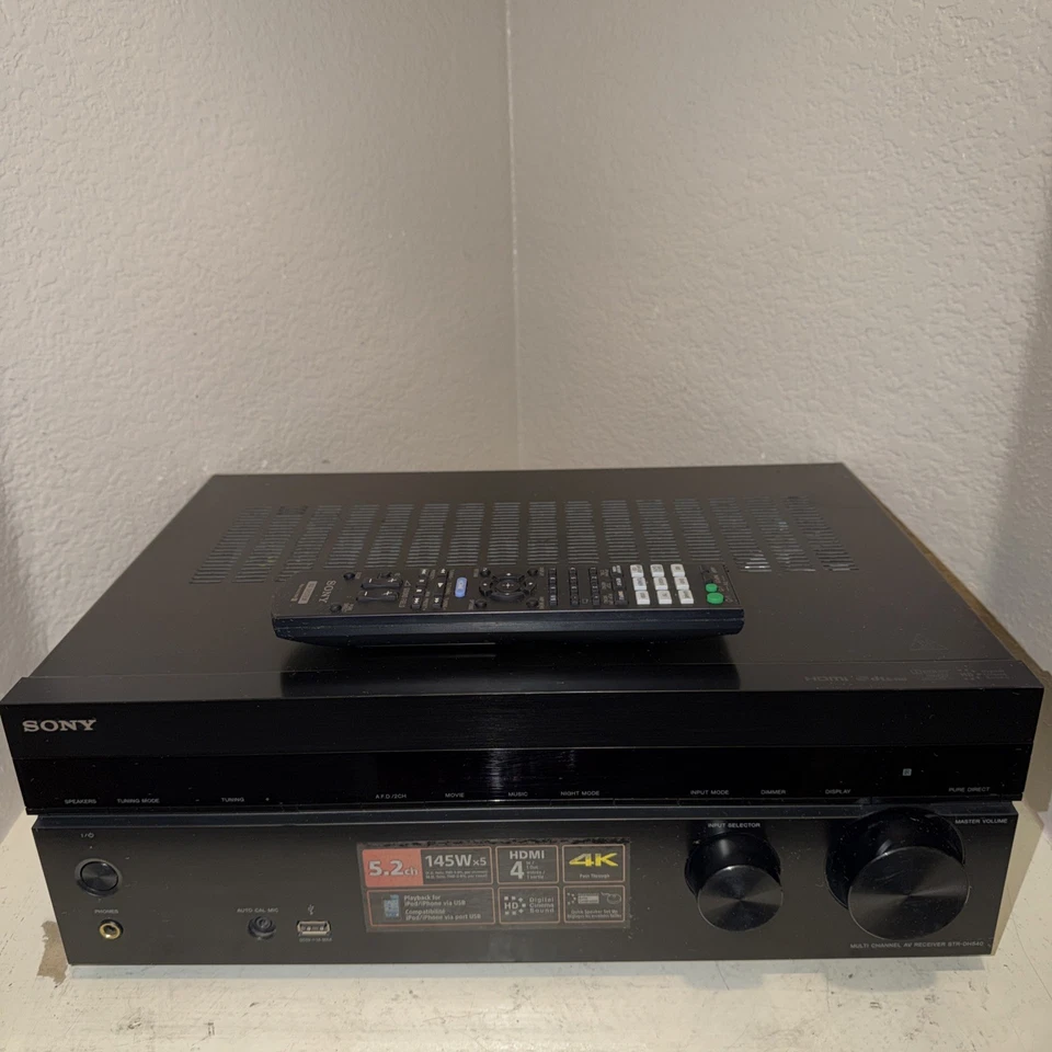 Sony STR-DH540 5.2 Ch 4K HDMI Home Theater Surround Sound System Bundle w Remote - Image 1 of 4