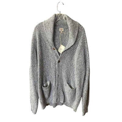 Cardigã masculino Faherty XXL algodão e cashmere marmorizado  - Imagem 1 de 4