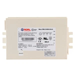 DRIVER LED CC REGULABLE ROAL LIVING ENERGY RMLD-900A-M-AA, 12-36V, 450MA 120/277 - Imagen 1 de 1