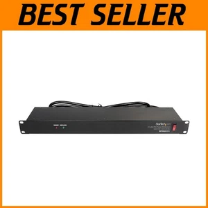 1U Horizontal PDU with 8 Outlets & Built-in Surge Protection for Server Racks - Picture 1 of 10