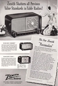 1948 Zenith Pacemaker Radio: One Great Forward Step Vintage Print Ad - Picture 1 of 1