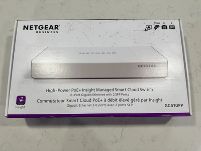 Netgear GC510PP Gigabit Ethernet Smart Managed CLOUD PoE Switch 8PORT/ 2SFP - Image 1 of 4