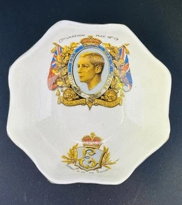 1937 Lancasters Ltd England King Edward VIII Coronation Scalloped Trinket Dish - Picture 1 of 8