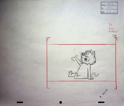 Diseño de lápiz de producción dibujado a mano Loopy De Loop 1963 Jerry Eisenberg Foto 1 de 2