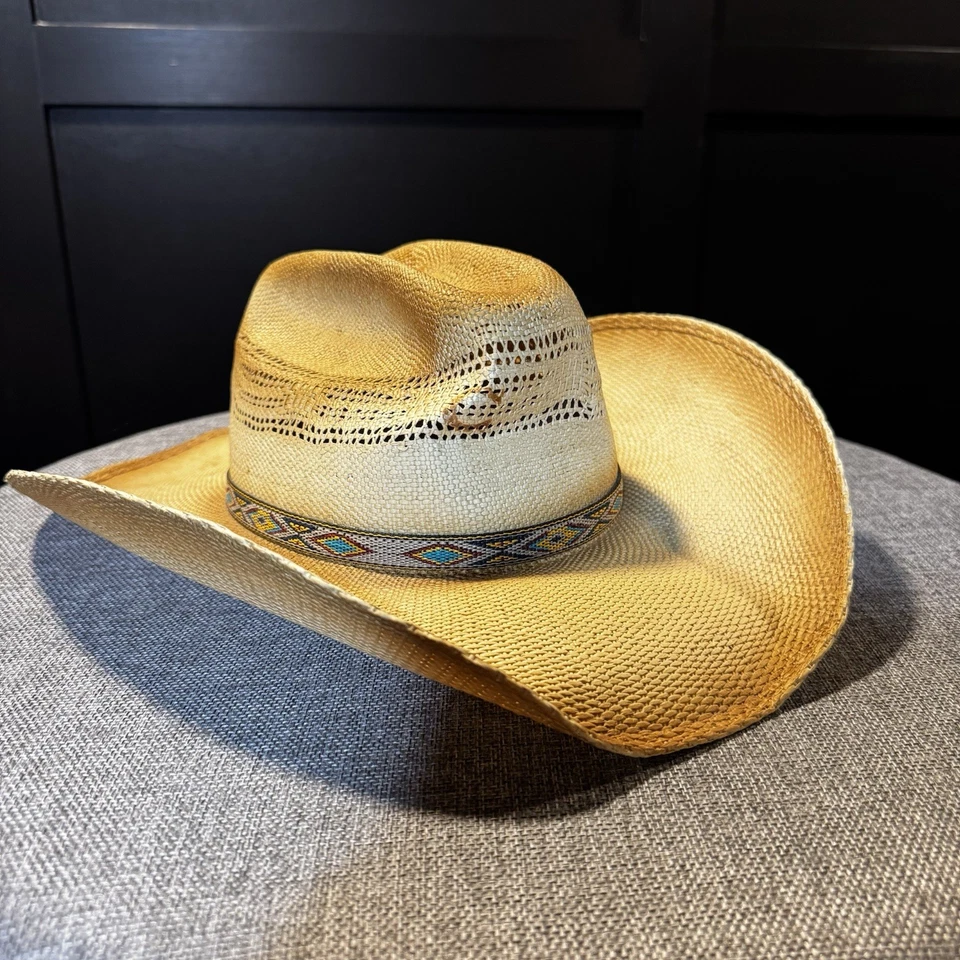 Sombrero de vaquero Charlie 1 caballo comanche natural quemado Foto 1 de 4