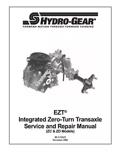 Hydro Gear EZT (ZC & ZD Models) Transaxle Repair Manual - Picture 1 of 1