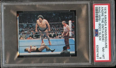 Mini Body Slam 1978 Amada Kings/Square A. Inoki/Andre the Giant Rng PSA 8 Foto 1 de 2