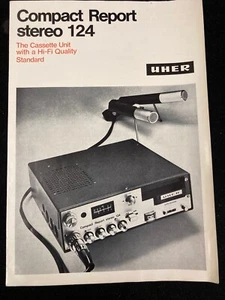 UHER COMPACT REPORT STERIO 124 1971 UNITÀ CASSETTA TRIPLA BROCHURE VENDITA - Foto 1 di 3